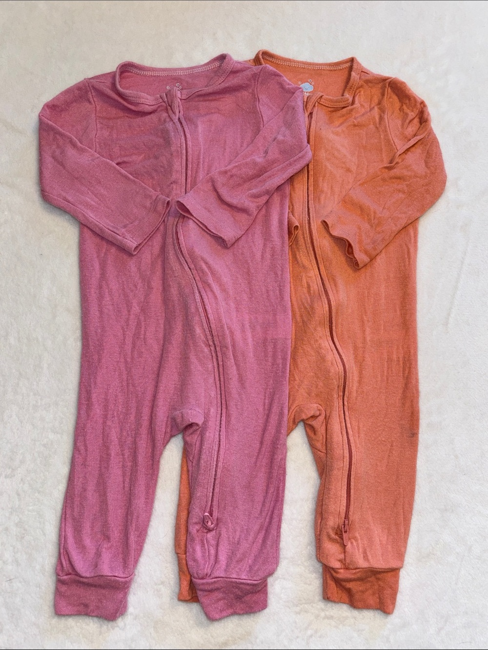 Cloud islandOne-Piece Zipper sleeper Rompers in Pink and Orange